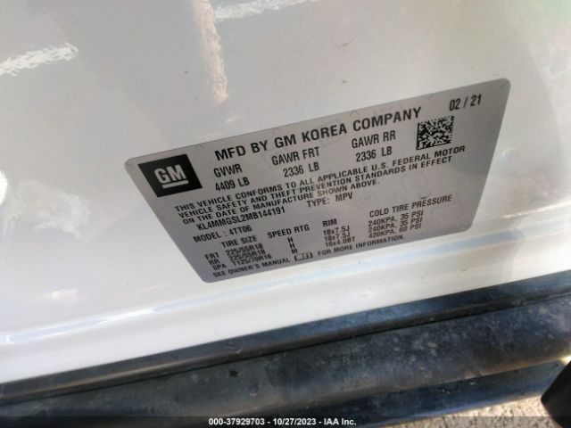 Photo 8 VIN: KL4MMGSL2MB144191 - BUICK ENCORE GX 