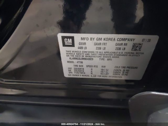 Photo 8 VIN: KL4MMGSL9MB040829 - BUICK ENCORE GX 