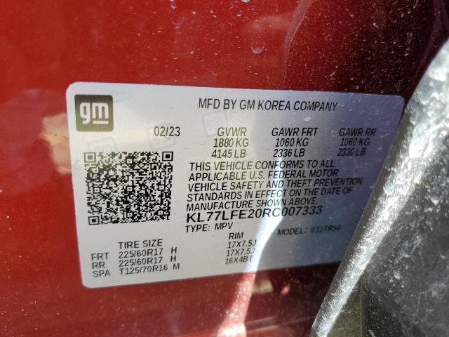 Photo 11 VIN: KL77LFE20RC007333 - CHEVROLET TRAX 