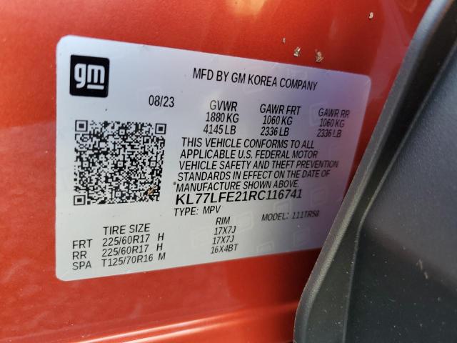 Photo 13 VIN: KL77LFE21RC116741 - CHEVROLET TRAX LS 