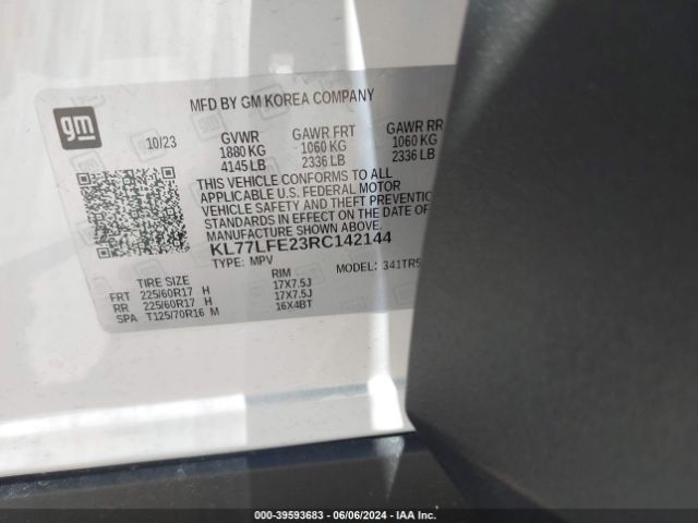 Photo 8 VIN: KL77LFE23RC142144 - CHEVROLET TRAX 