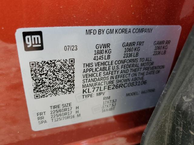 Photo 12 VIN: KL77LFE26RC083106 - CHEVROLET TRAX 