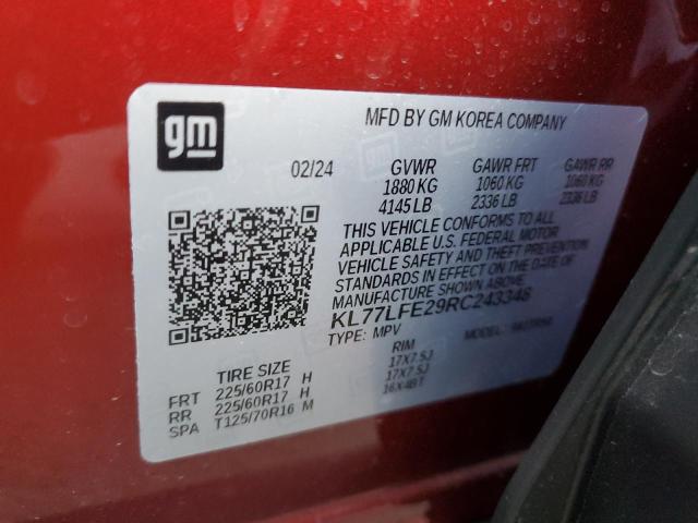 Photo 12 VIN: KL77LFE29RC243348 - CHEVROLET TRAX LS 