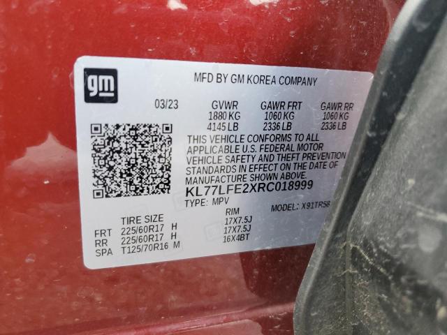 Photo 12 VIN: KL77LFE2XRC018999 - CHEVROLET TRAX 