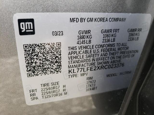 Photo 11 VIN: KL77LFE2XRC023376 - CHEVROLET TRAX LS 