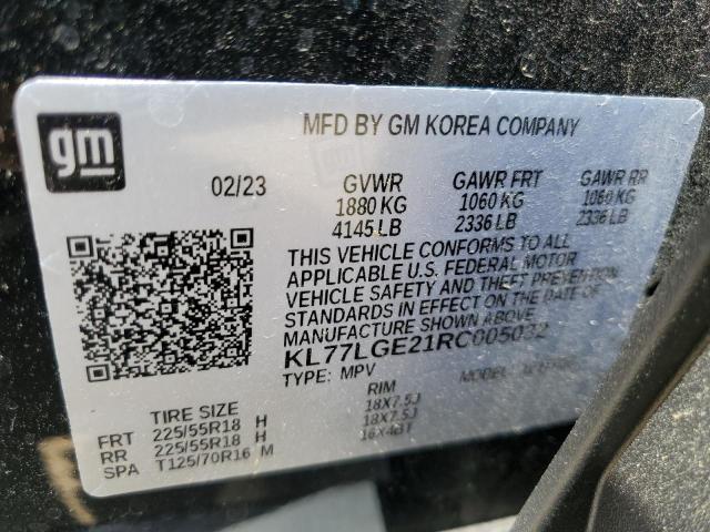 Photo 12 VIN: KL77LGE21RC005032 - CHEVROLET TRAX 1RS 