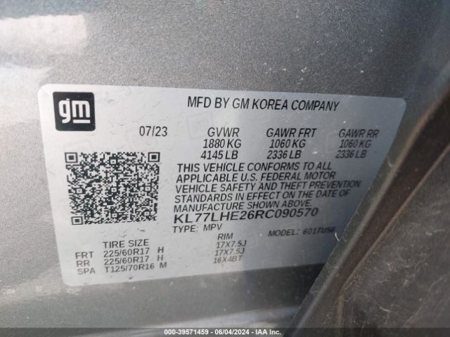 Photo 8 VIN: KL77LHE26RC090570 - CHEVROLET TRAX 