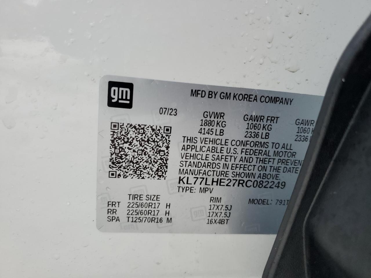 Photo 12 VIN: KL77LHE27RC082249 - CHEVROLET TRAX 