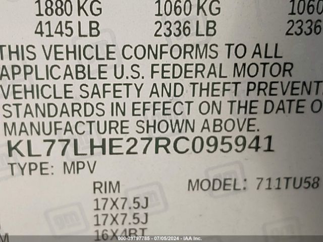 Photo 8 VIN: KL77LHE27RC095941 - CHEVROLET TRAX 