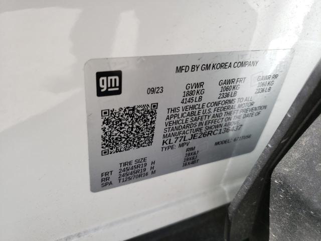 Photo 12 VIN: KL77LJE26RC136437 - CHEVROLET TRAX 2RS 