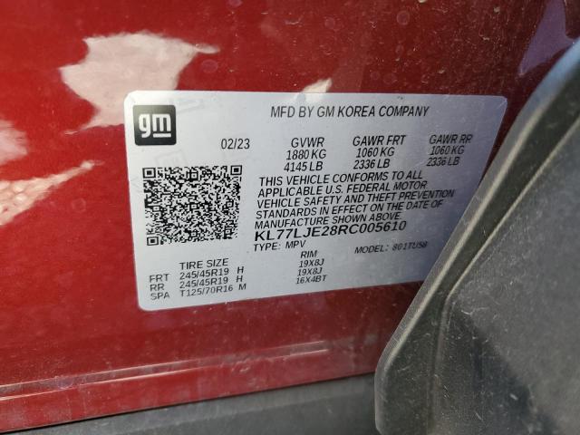 Photo 11 VIN: KL77LJE28RC005610 - CHEVROLET TRAX 2RS 