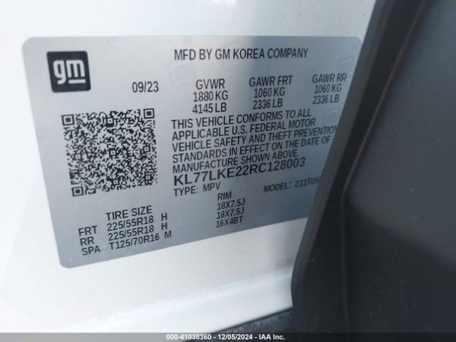 Photo 8 VIN: KL77LKE22RC128003 - CHEVROLET TRAX 