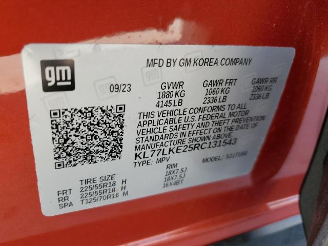 Photo 13 VIN: KL77LKE25RC131543 - CHEVROLET TRAX ACTIV 