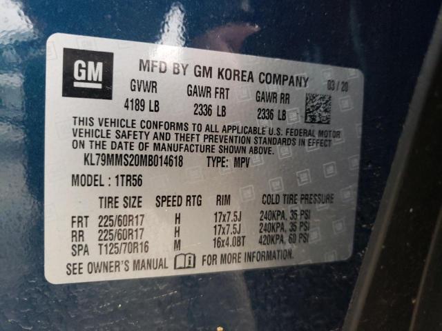 Photo 9 VIN: KL79MMS20MB014618 - CHEVROLET TRAILBLAZE 