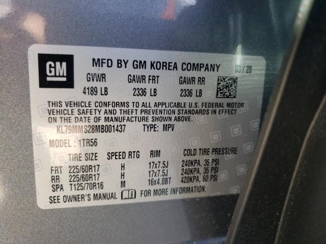 Photo 9 VIN: KL79MMS28MB001437 - CHEVROLET TRAILBLAZE 