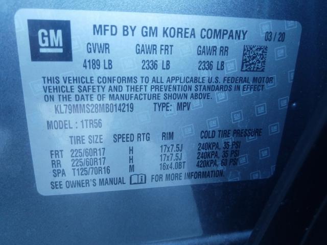 Photo 9 VIN: KL79MMS28MB014219 - CHEVROLET TRAILBLAZE 