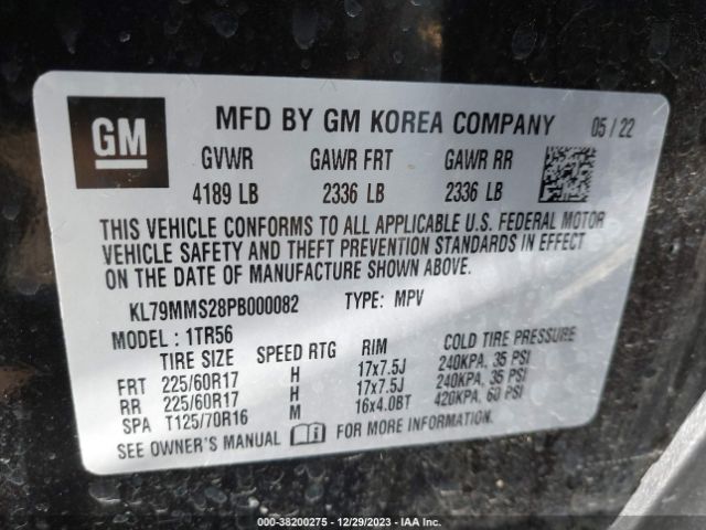 Photo 8 VIN: KL79MMS28PB000082 - CHEVROLET TRAILBLAZER 