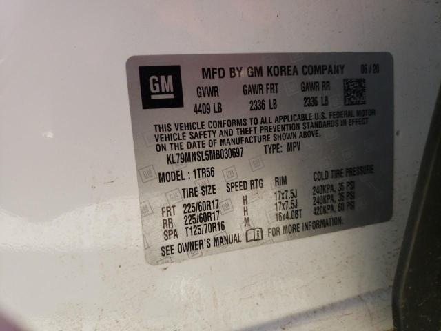 Photo 9 VIN: KL79MNSL5MB030697 - CHEVROLET TRAILBLAZE 