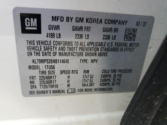 Photo 12 VIN: KL79MPS26NB114645 - CHEVROLET TRAILBLZR 