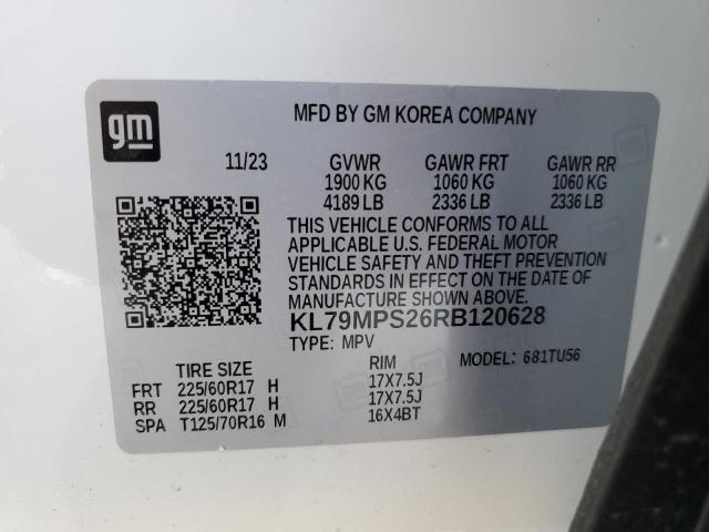 Photo 11 VIN: KL79MPS26RB120628 - CHEVROLET TRAILBLZR 