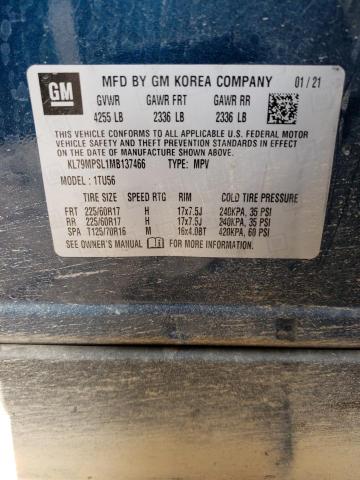 Photo 9 VIN: KL79MPSL1MB137466 - CHEVROLET TRAILBLAZE 