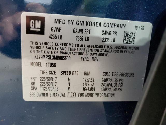 Photo 12 VIN: KL79MPSL3MB085600 - CHEVROLET TRAILBLAZE 