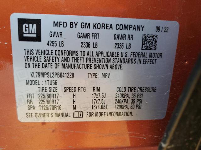 Photo 12 VIN: KL79MPSL3PB041228 - CHEVROLET TRAILBLZR 