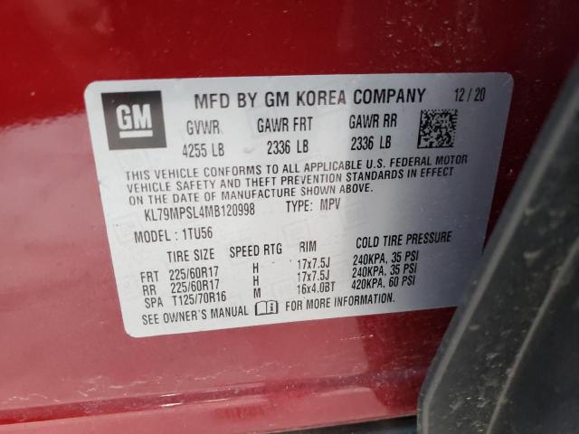 Photo 11 VIN: KL79MPSL4MB120998 - CHEVROLET TRAILBLAZE 