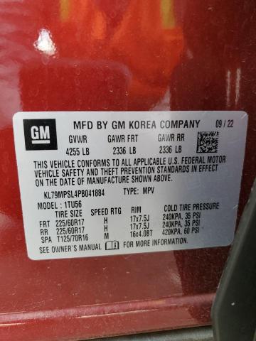 Photo 11 VIN: KL79MPSL4PB041884 - CHEVROLET TRAILBLZR 