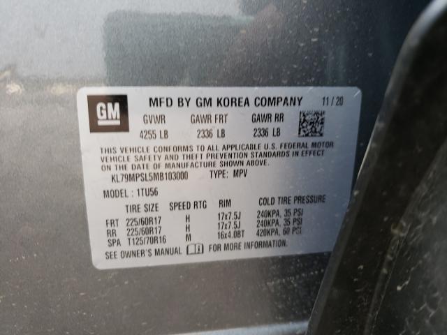 Photo 9 VIN: KL79MPSL5MB103000 - CHEVROLET TRAILBLAZE 