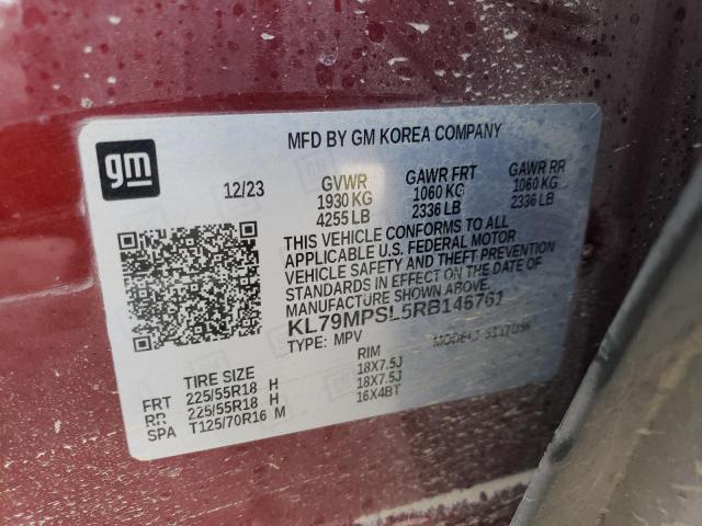 Photo 12 VIN: KL79MPSL5RB146761 - CHEVROLET TRAILBLAZE 