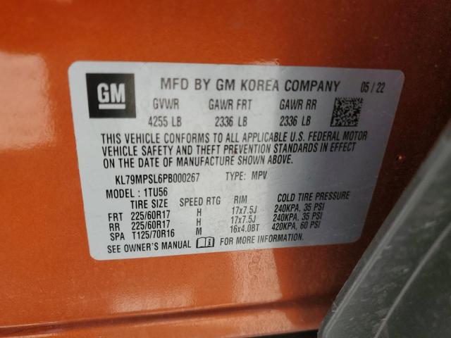 Photo 11 VIN: KL79MPSL6PB000267 - CHEVROLET TRAILBLZR 