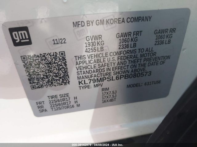 Photo 8 VIN: KL79MPSL6PB080573 - CHEVROLET TRAILBLAZER 