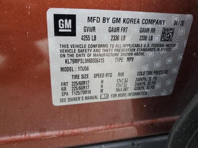 Photo 12 VIN: KL79MPSL9MB006415 - CHEVROLET TRAILBLZR 