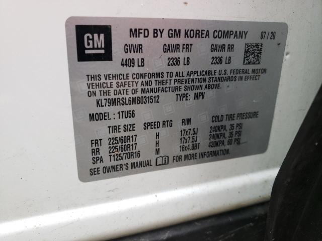 Photo 11 VIN: KL79MRSL6MB031512 - CHEVROLET TRAILBLAZE 