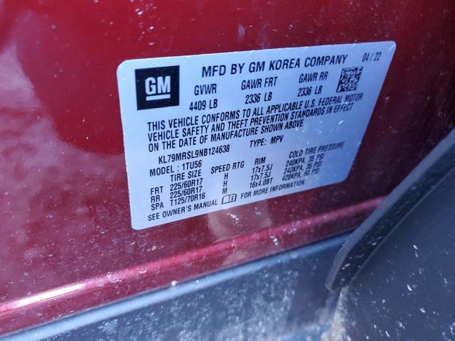 Photo 12 VIN: KL79MRSL9NB124638 - CHEVROLET TRAILBLAZE 