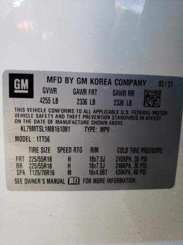 Photo 9 VIN: KL79MTSL1MB161081 - CHEVROLET TRAILBLAZE 