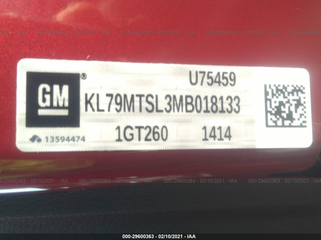 Photo 8 VIN: KL79MTSL3MB018133 - CHEVROLET TRAILBLAZE 