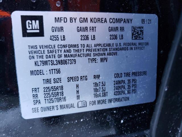 Photo 12 VIN: KL79MTSL3NB067379 - CHEVROLET TRAILBLAZE 