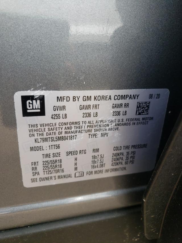 Photo 9 VIN: KL79MTSL5MB041817 - CHEVROLET TRAILBLAZE 