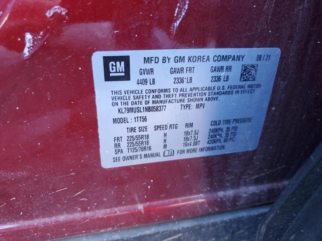 Photo 13 VIN: KL79MUSL1NB058377 - CHEVROLET TRAILBLAZE 