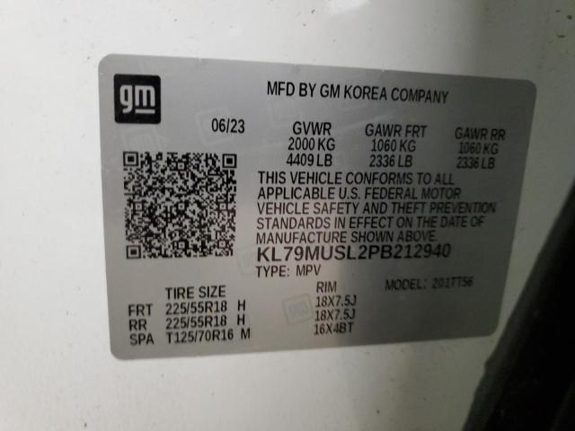 Photo 13 VIN: KL79MUSL2PB212940 - CHEVROLET TRAILBLZR 