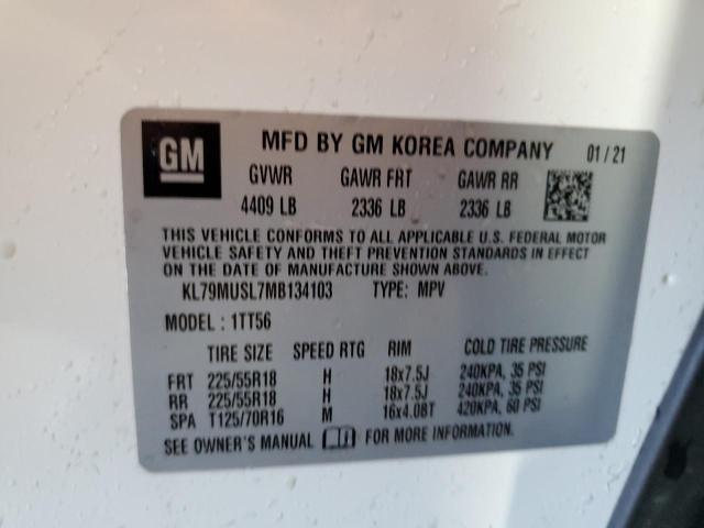 Photo 12 VIN: KL79MUSL7MB134103 - CHEVROLET TRAILBLZR 