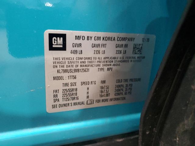 Photo 11 VIN: KL79MUSL9MB125631 - CHEVROLET TRAILBLAZE 