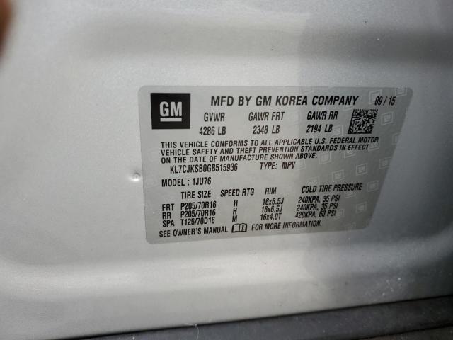 Photo 11 VIN: KL7CJKSB0GB515936 - CHEVROLET TRAX LS 