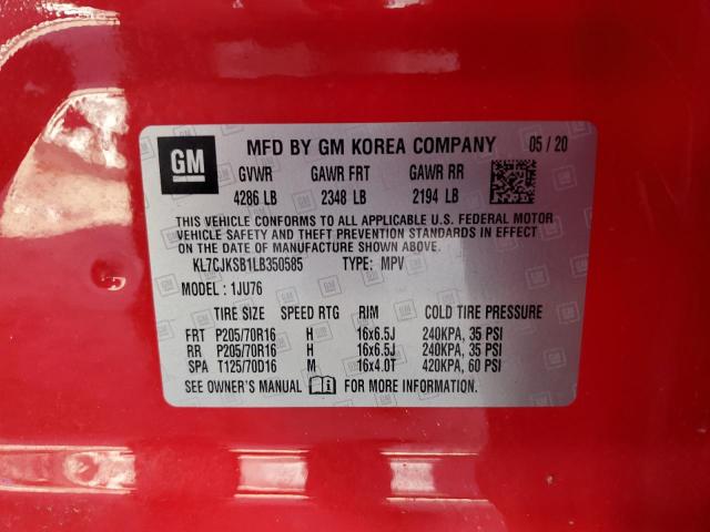 Photo 13 VIN: KL7CJKSB1LB350585 - CHEVROLET TRAX LS 