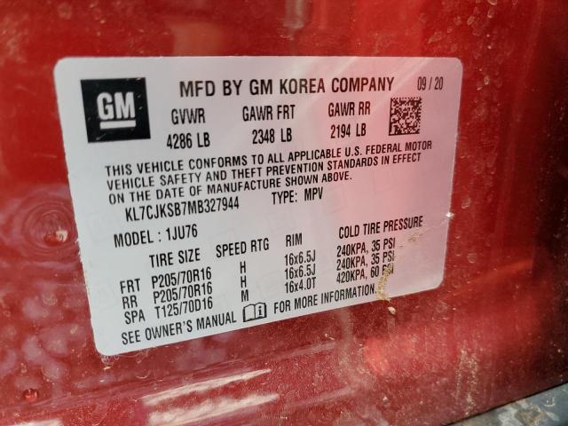 Photo 9 VIN: KL7CJKSB7MB327944 - CHEVROLET TRAX LS 