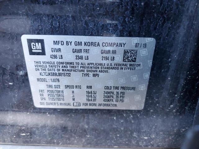 Photo 11 VIN: KL7CJKSB9LB015722 - CHEVROLET TRAX 