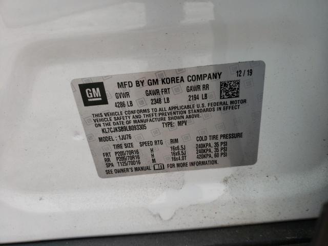 Photo 9 VIN: KL7CJKSB9LB093305 - CHEVROLET TRAX LS 