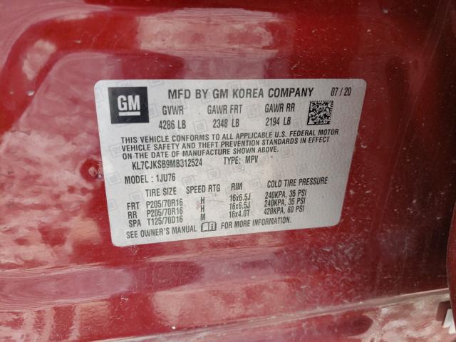 Photo 9 VIN: KL7CJKSB9MB312524 - CHEVROLET TRAX LS 